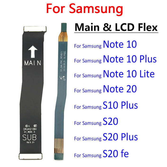 สําหรับ Samsung หมายเหตุ 10 Lite หมายเหตุ 20 S10 Plus S20 Fe หลักเมนบอร์ดจอแสดงผล LCD USB ชาร์จ Connecter Flex สาย