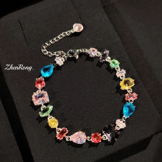 สร้อยข้อมือเพทาย สีสันสดใสมากมาย เครื่องประดับแฟชั่นสำหรับผู้หญิง