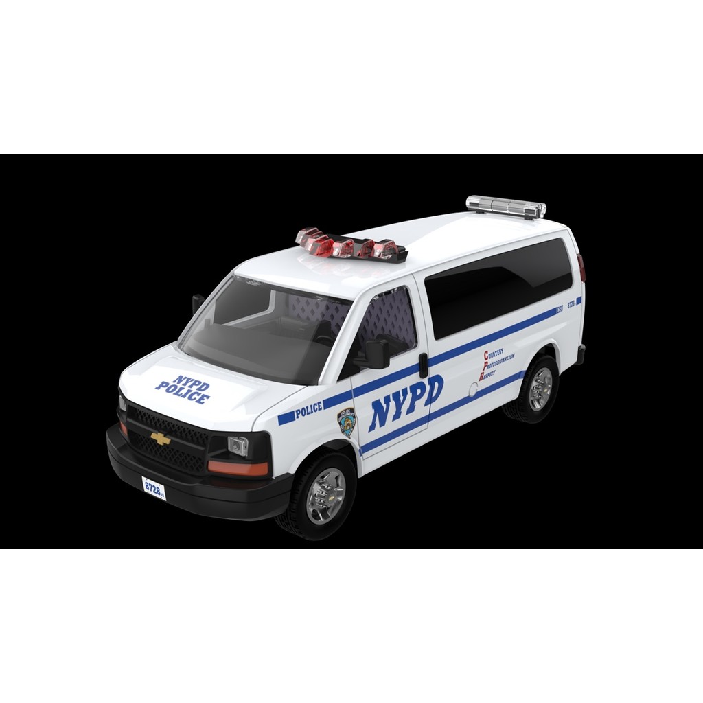 596รุ่น 1: 64 Alloy Chevrolet Express VAN NYPD GULF Cola DHL