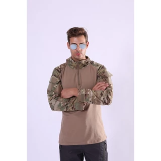 （COD)🚙จัดส่งจากกรุงเทพฯ🚙ชุดกบแขนยาวพัดลมทหารเสื้อยืดยืดกลางแจ้ง CS Quick-Drying Camouflage กลางแจ้งยาว