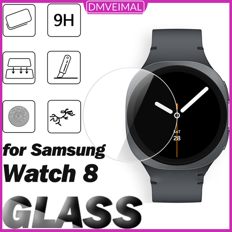 ฟิล์มกระจกเทมเปอร์ 9H for Smartwatch Samsung Galaxy Watch 9 8 44mm 40mm 8 Classic 46mm ฟิล์มป้องกันหน้าจอแบบแข็ง