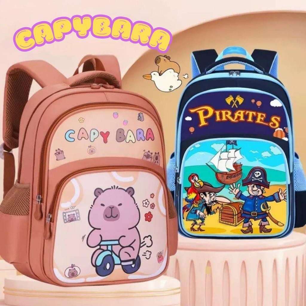 CAPYBARA 39CMCP18 Capybara Beg Japan Fashion Beg Sekolah Capybara Beg Belakang galas Backpack Bagpac