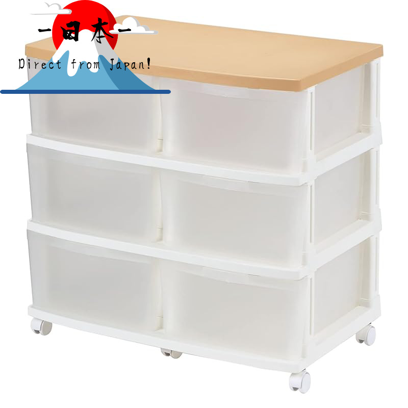 [Direct from Japan]
JEJ Astage Emming FT 3-Tier Storage Chest with Casters - White, Made in Japan, E