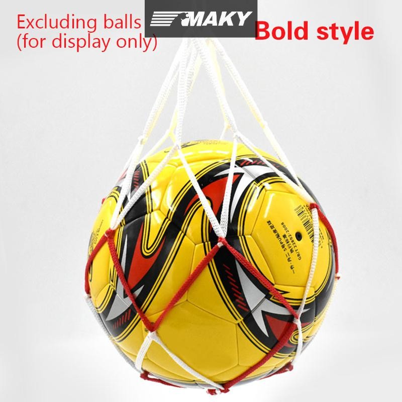 LLPH ฟุตบอลกระเป๋าตาข่ายไนล่อนตัวหนาการจัดเก็บเดียวพกพาอุปกรณ์พกพากีฬากลางแจ้งบาสเกตบอลวอลเลย์บอล LLP