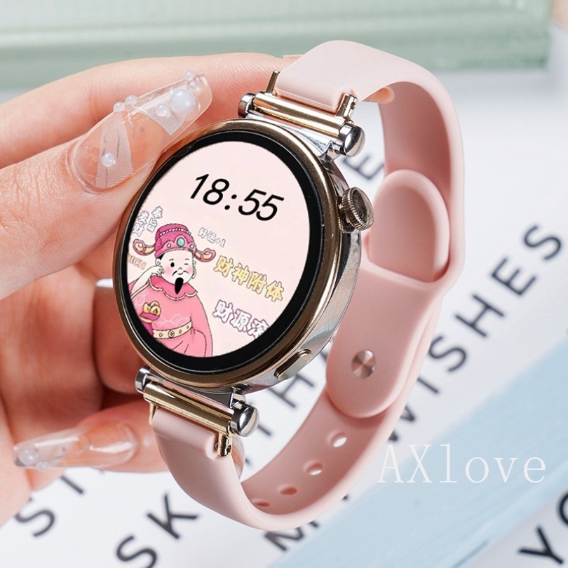 18 20 22 มม.สายบางสําหรับ Samsung Galaxy Watch 7 FE 6 5 4 5Pro 8 6/4Classic สร้อยข้อมือซิลิโคนสําหรับ Huawei GT5 GT4 Pro Band