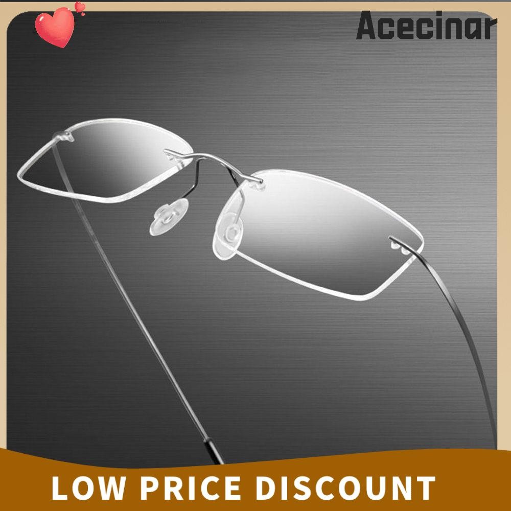 ACECINAR แว่นตาอ่านหนังสือ Ultralight + 1.0 ~ - 4.0 Frameless กรอบ Far Sight แว่นตา