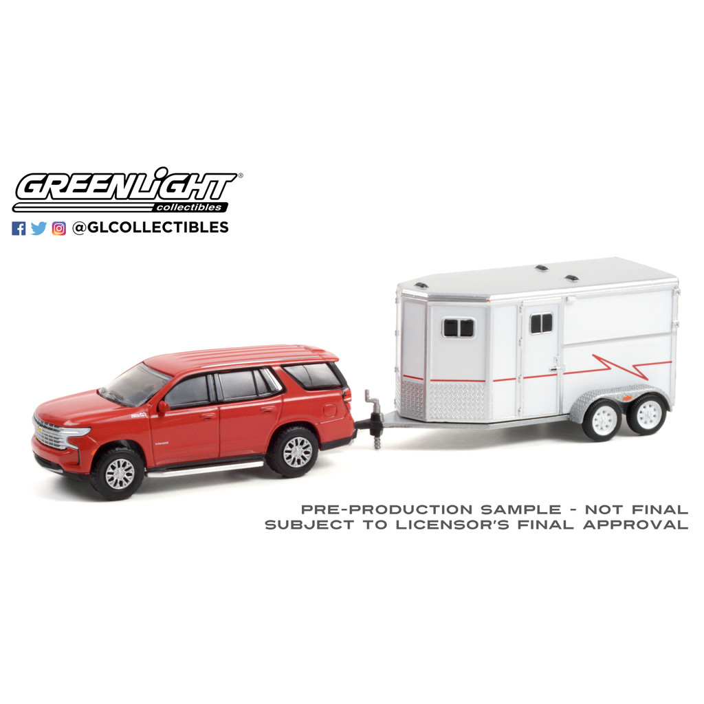 GreenLight GreenLight 1: 64 2021 Chevrolet Tahoe Chevrolet Tahoe Hippo Trailer