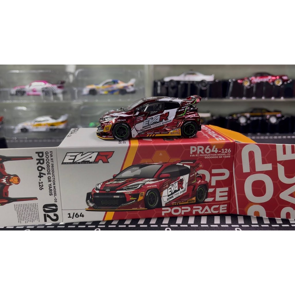 ของเล่นโมเดล POPRACE PR supercar640126 EVA RT PRODUCTION MODEL-02 GOODRIDE GR YARIS สําหรับเด็กอายุต