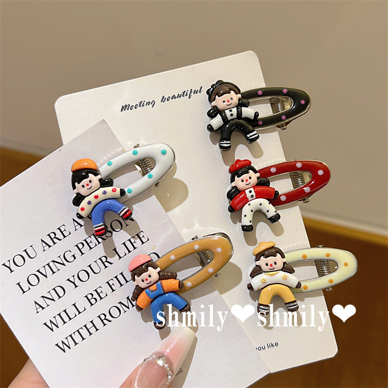 กิ๊บหน้าผากสไตล์สาวการ์ตูน ลายจุด สำหรับทำทรงผมและตกแต่งผมให้น่ารัก