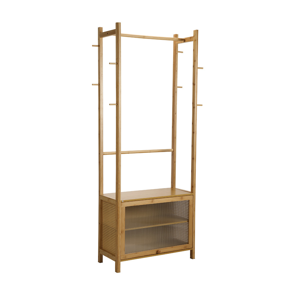 INDEX LIVING MALL โครงตู้เสื้อผ้าพร้อมตู้บานเปิด รุ่นโทชิโนะ – สีธรรมชาติ