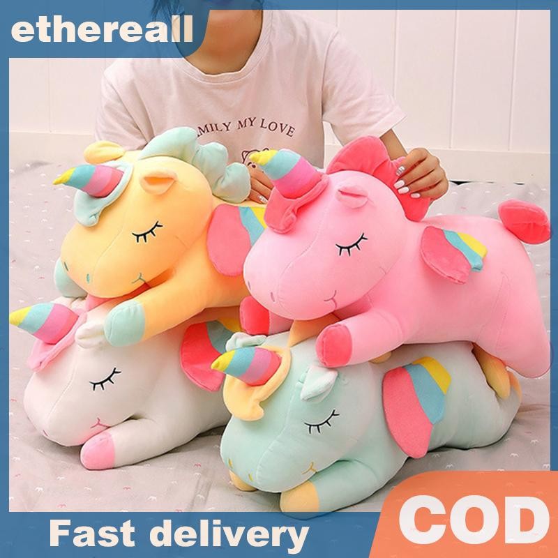 ETH ตุ๊กตาผ้ากํามะหยี่ของเล่นนุ่มสัตว์ม้าของเล่นเด็กผู้หญิงของขวัญวันเกิด TH