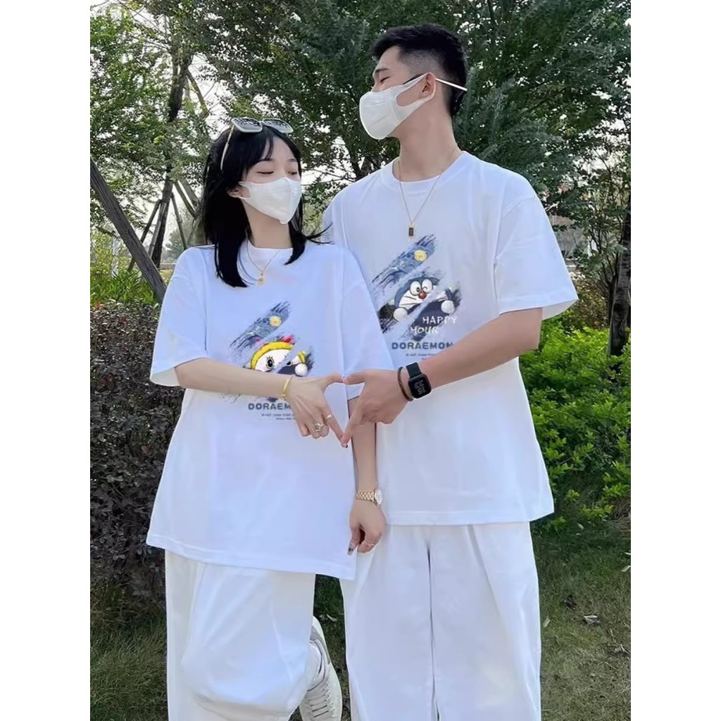 2025 NEW 2025 Special and Unique 2025 New Super Popular Couple Outfit Short Sleeve T-Shirt Niche Pur