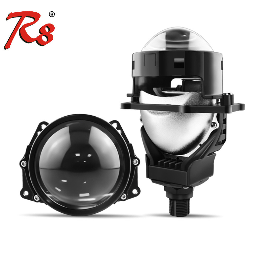 汽车LED大灯2.5/3寸无损双光透镜55W单灯杯H4H7H11 led摩托车大灯