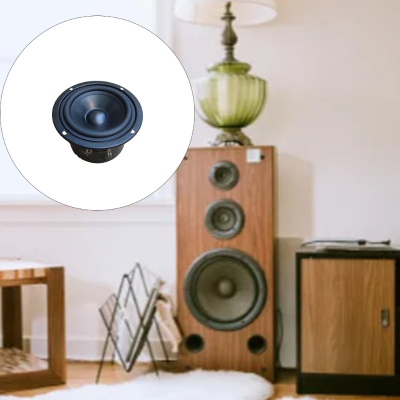 QUU Bass Speaker 3 นิ้วรอบไดร์เวอร์เอาต์พุตที่มีประสิทธิภาพ 90dB ความไว 15W 4 6 8Ohm