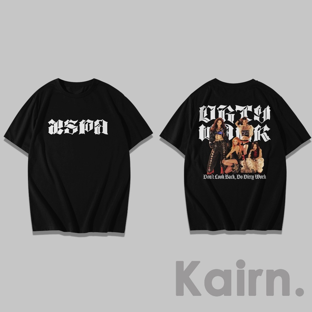 KAIRON - เสื้อยืด Aespa งานสกปรก / เสื้อยืด Aespa / เสื้อยืด Kpop / แฟน ๆ