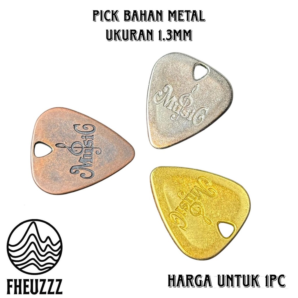 Klaber Guitar Bass Ukulele Guitar Picks Metal Logo Music Size 1.3mm