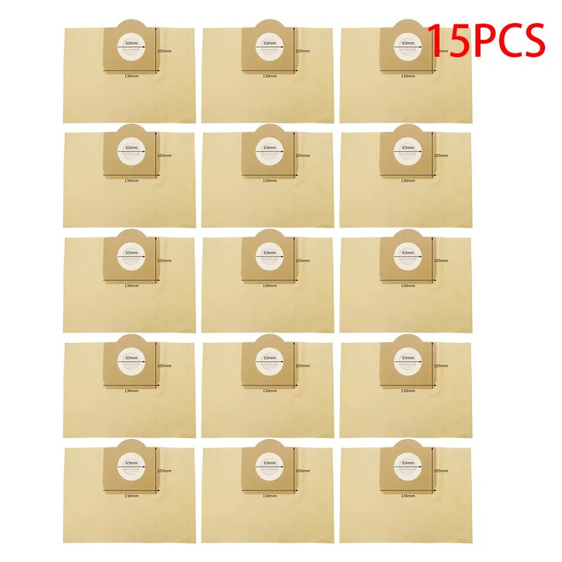 15 ชิ้นถุงเก็บฝุ่นสําหรับเครื่องดูดฝุ่น Karcher WD3 WD3200 WD3300 WD3,500P MV3 SE4001 SE4002 6.959-1