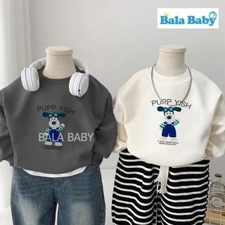 สเวตเตอร์แขนยาวเด็ก  เสื้อแขนยาว กันหนาวเด็ก พิมพ์ลานน้องหมา Size80-120cm CX05