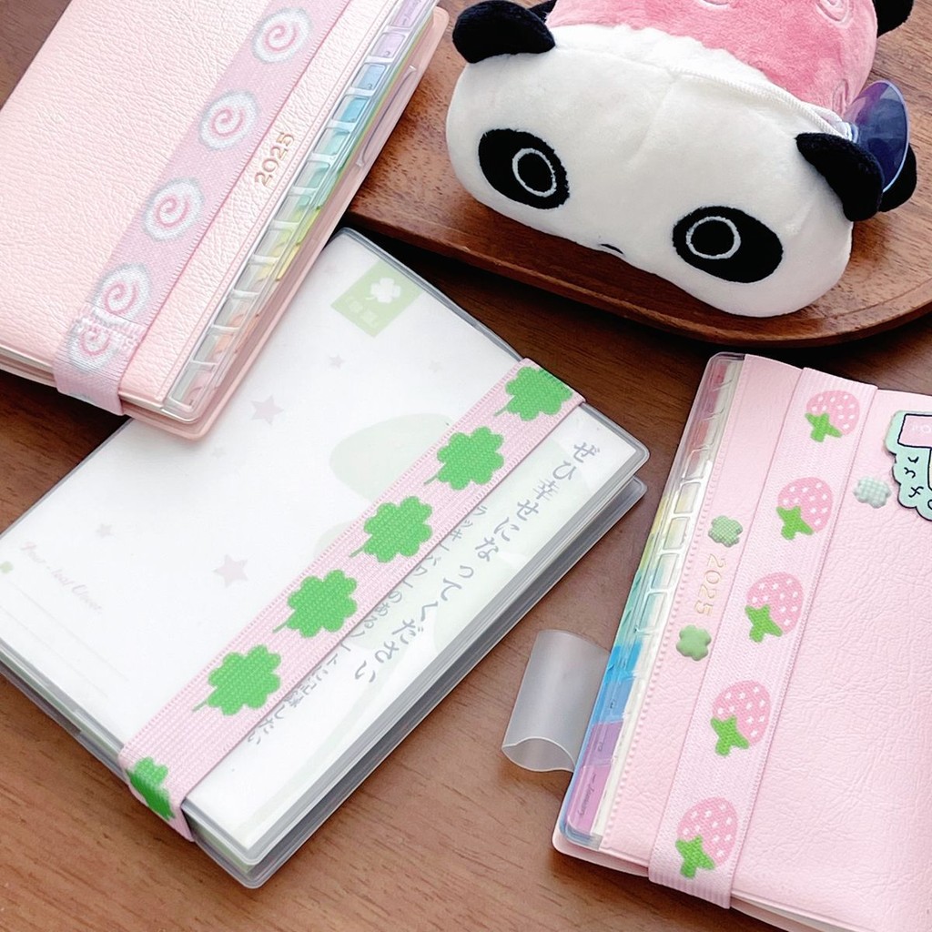 คู่มือสายคล้อง A7 Loose-leaf M5 Elastic Band น่ารักมูลค่าสูง Star ตกแต่ง ins Style Storage