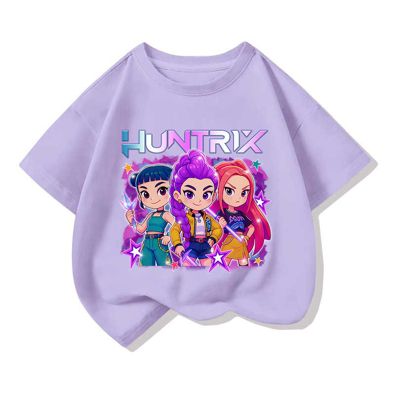 เสื้อแขนสั้นแบบ K-pop เด็กผู้หญิง สไตล์ใหม่ปี 2025 เหมาะสำหรับการแต่งตัวเล่นตามบทบาท