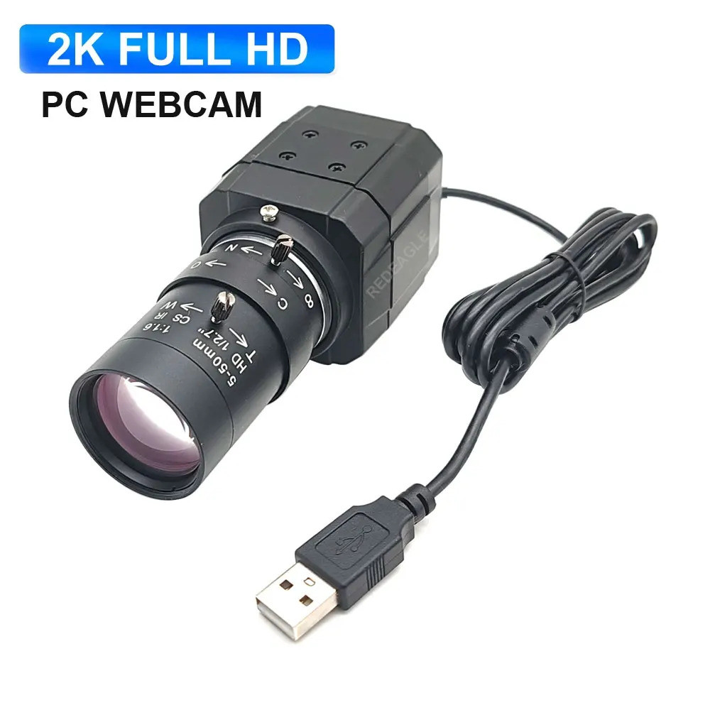 เว็บแคม 4mp 2560x1440 Hd Mini Usb Varifocal ซูมกล้องคอมพิวเตอร์ Otg Uvc Plug And Play สําหรับ Youtub
