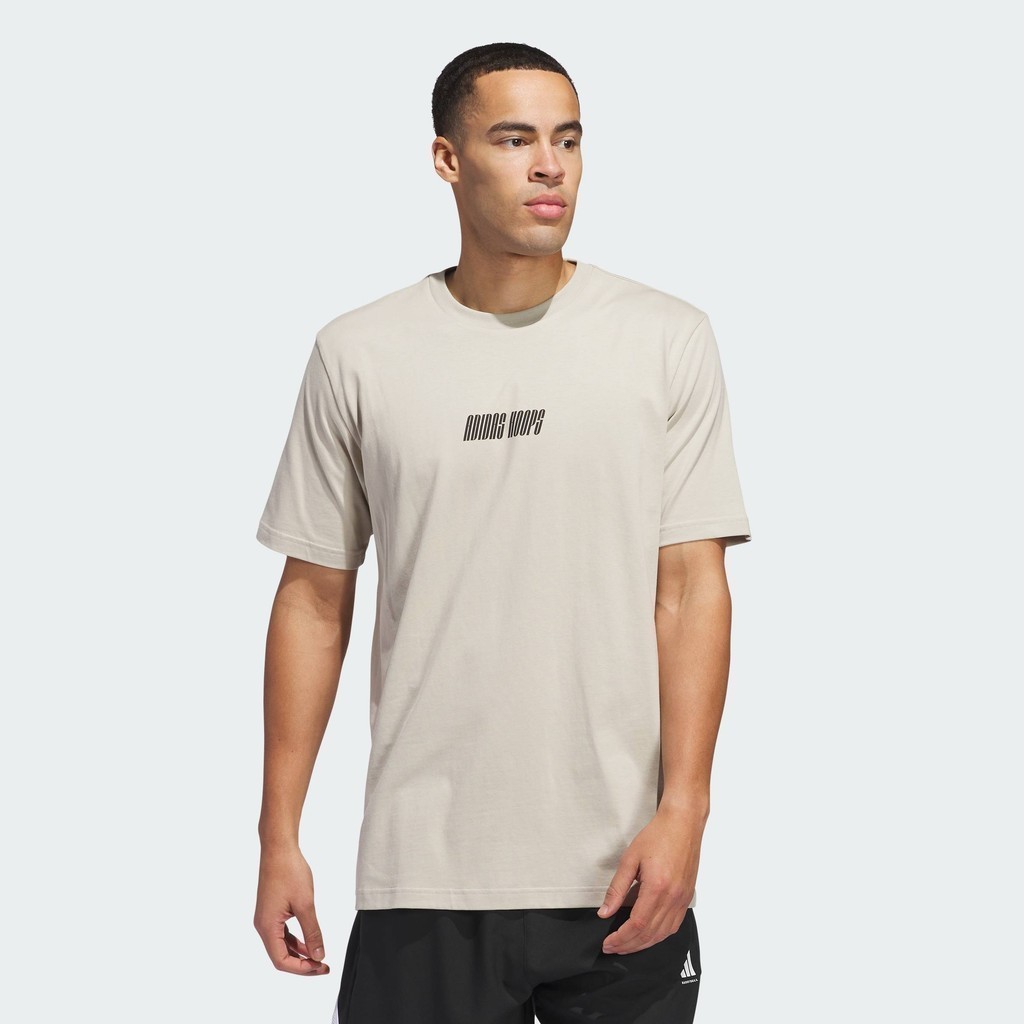 adidas Basketball adidas Hoops Graphic Tee Men Beige JI7105