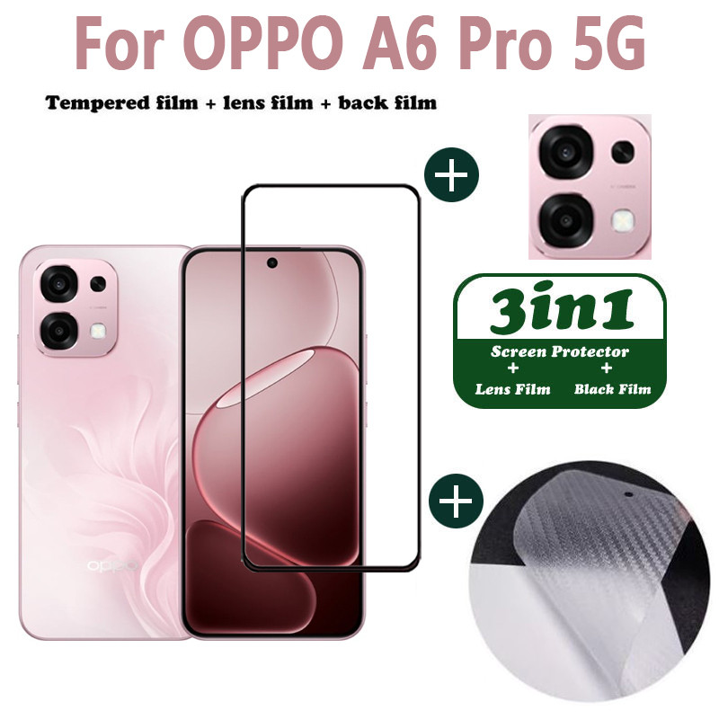 ฟิล์มกันรอย 3 in 1 สำหรับ OPPO A6 Pro 5G กระจกนิรภัย ฟิล์ม สำหรับ OPPO A6 A5 A3 A5i Pro A5 A3 A5x A3