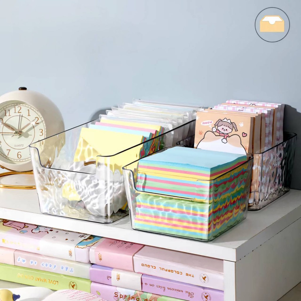 ฟรีSticker🎊 กล่องเก็บของ สไตล์มินิมอล กล่องโพสอิท ถาดใส่ของ กล่องใส่กระดาษโน๊ต - รูปที่ 2