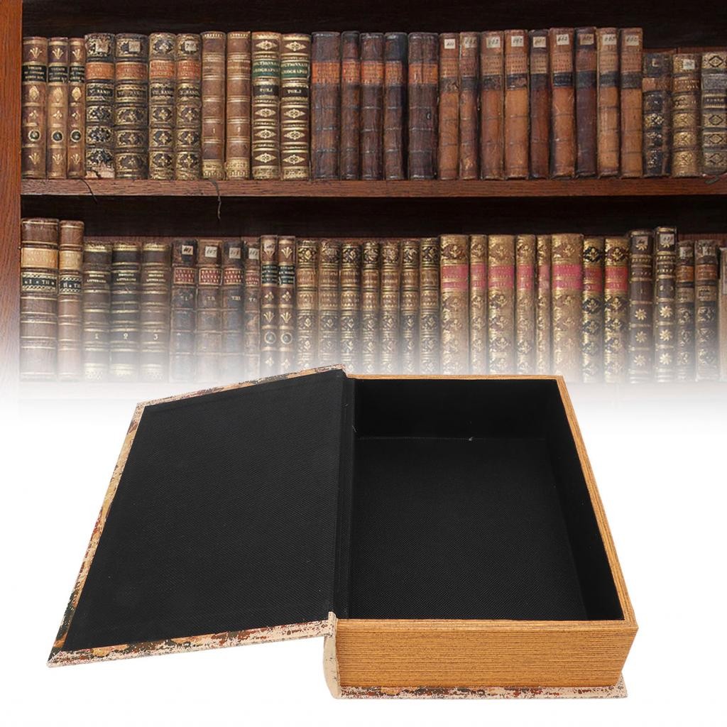 Yayala หนังสือปลอมกล่อง Vintage Storage แฟชั่นตกแต่ง Secret ซ่อนจัดเก็บสําหรับชั้นวาง Office Bar
