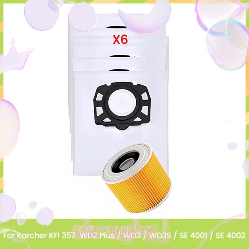 เครื่องดูดฝุ่นเปลี่ยนถุงกรองสําหรับ WD2 Plus WD3 WD3s KFI 357 SE4001 SE4002 KA 40 รุ่น 2.863-314.0 c