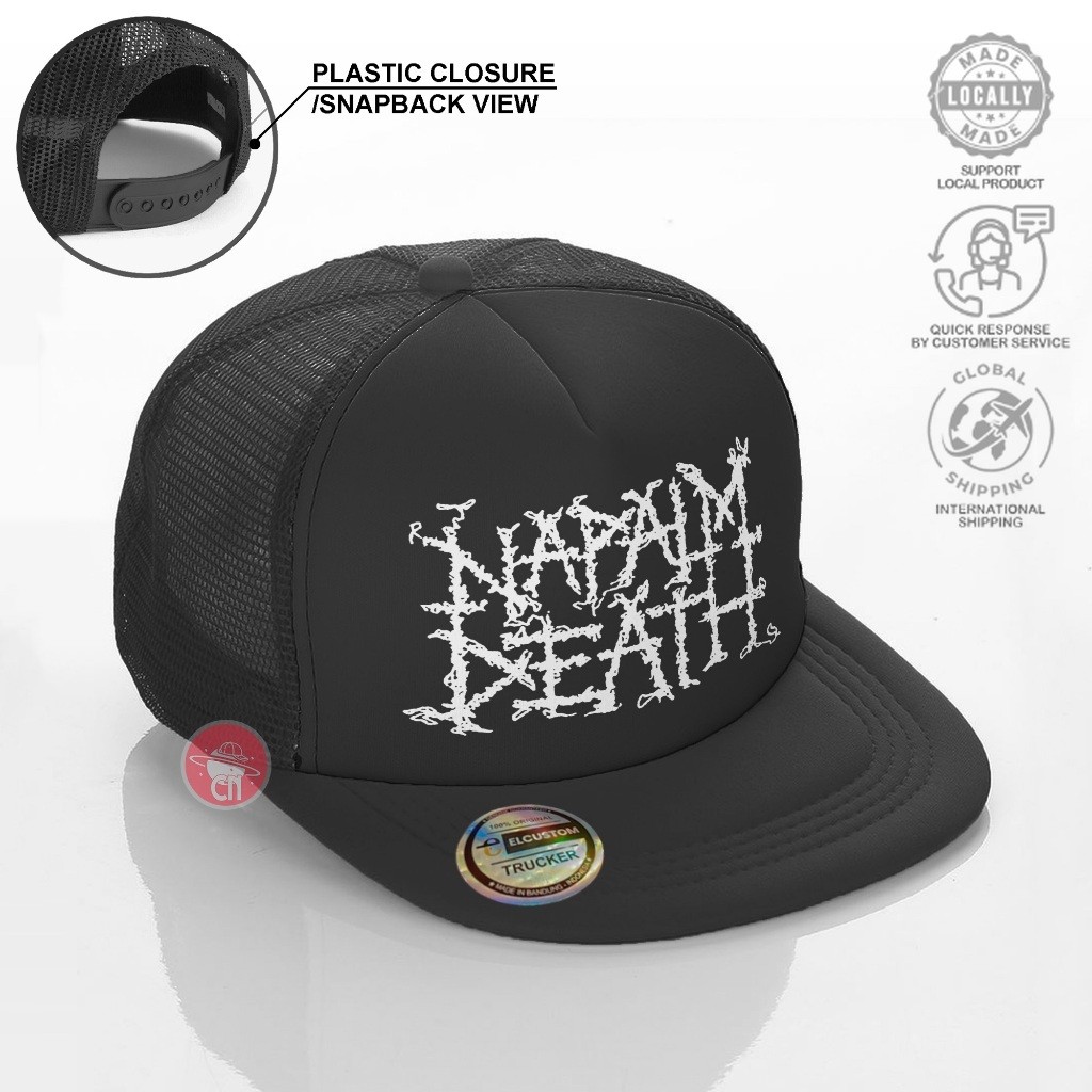 Napal Death - หมวกเบสบอล Trucker ตาข่าย Unisex สําหรับผู้ชาย/ผู้หญิง ลาย Metal Band Music Hat