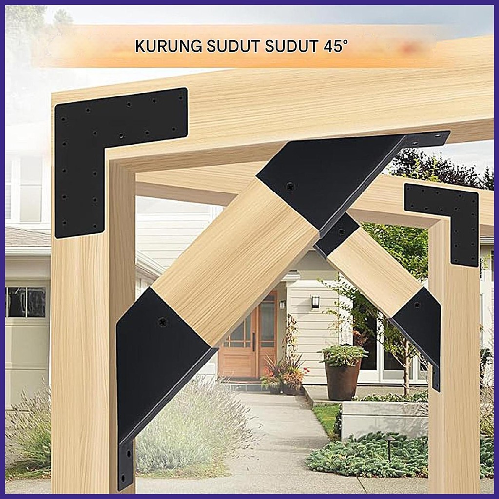 มุม Pergola วงเล็บ Gazebo วงเล็บมุม 45 องศา Pergola วงเล็บพร้อมรูระบายน้ํากันสนิม Pergola smbmy