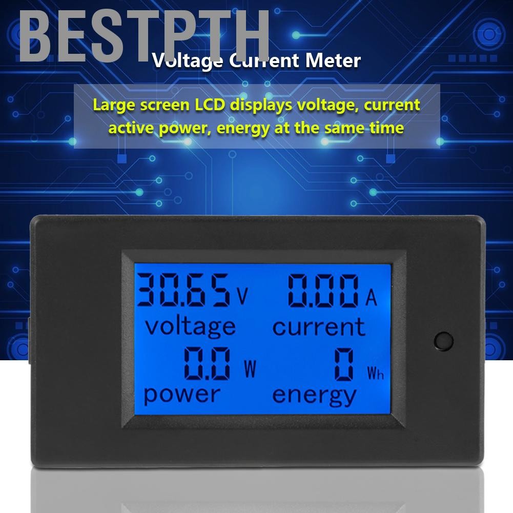Bestpth Bestpth PEACEFAIR PZEM-051 DC 6.5-100V ดิจิตอลพลังงานไฟฟ้าเครื่องวัดแรงดันไฟฟ้าจอแสดงผล LCD 
