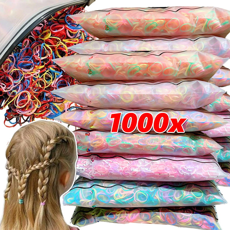 พวงผมยืดได้สีสันสดใส แพ็คละ1000ชิ้น ใช้งานง่ายสำหรับเด็ก