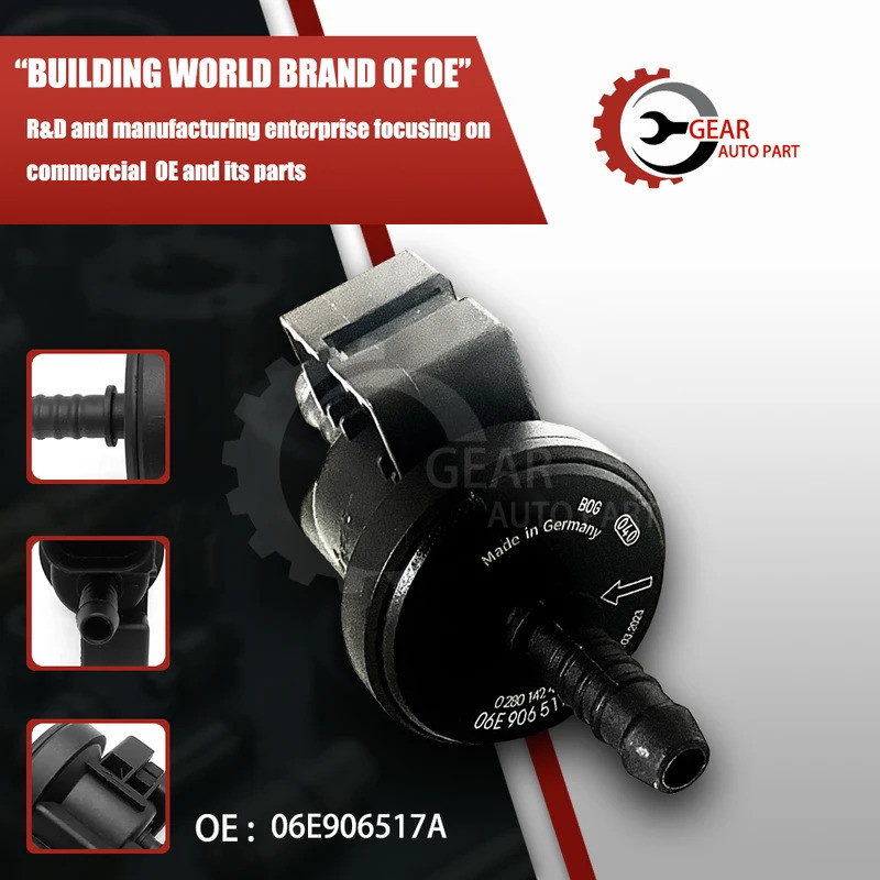 สูญญากาศโซลินอยด์วาล์ว Solenoid 06E 906 517 06E906517ก 0280142431 สําหรับ Jetta-Golf สําหรับ Vapor C