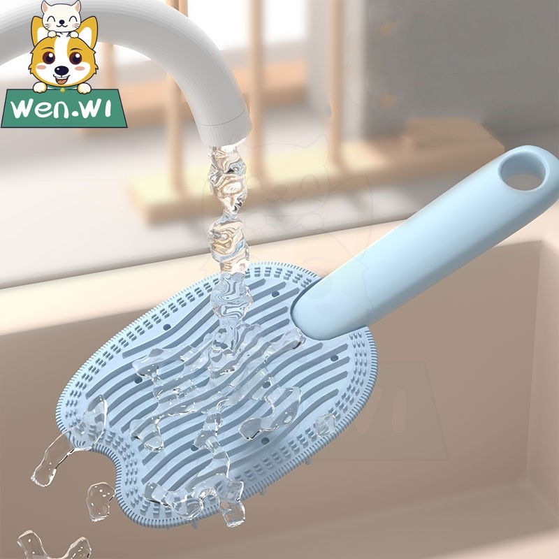 wen.W1 สัตว์เลี้ยงไอศกรีมนวดสัตว์เลี้ยงกรูมมิ่งแปรงขนคิตตี้ขนแปรงแมวหวีแปรงสองด้านแปรงหวีแปรง