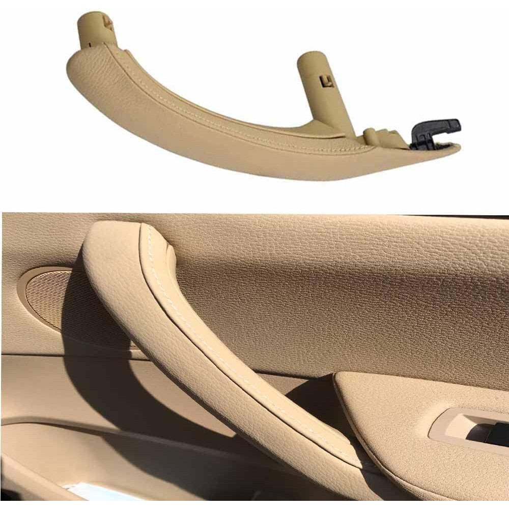 Beige ภายในประตู Handl หนังขวาประตูดึงมือจับ Trim สําหรับ BMW X3 X4 F25 F26 2010-2016 (ขวา-1PC)