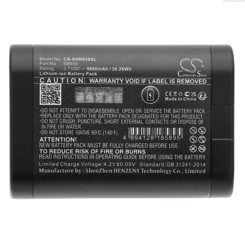 Cameron Sino 3.7V 9800mAh การสื่อสารและการกําหนดค่าแบตเตอรี่ SB930 สําหรับ SHURE Powers MXCW640 การป