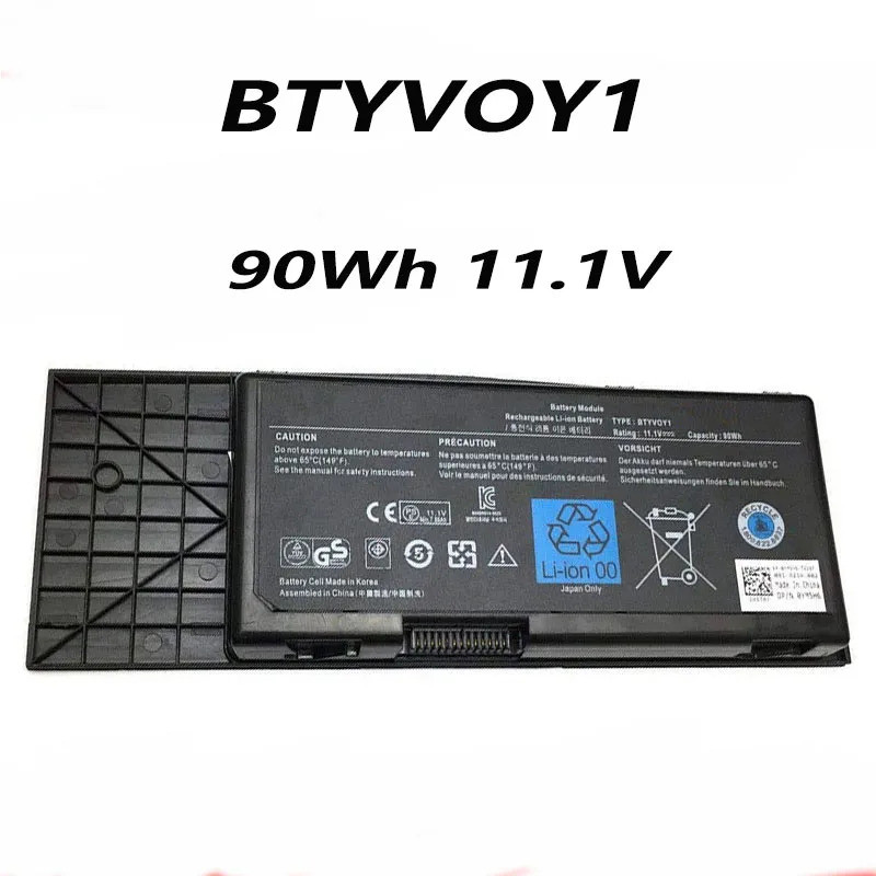 BTYVOY1 7XC9N C0C5M 05WP5W 90Wh 11.1V แบตเตอรี่แล็ปท็อปสําหรับ Dell Alienware M17x R3 R4 0C0C5M 5WP5