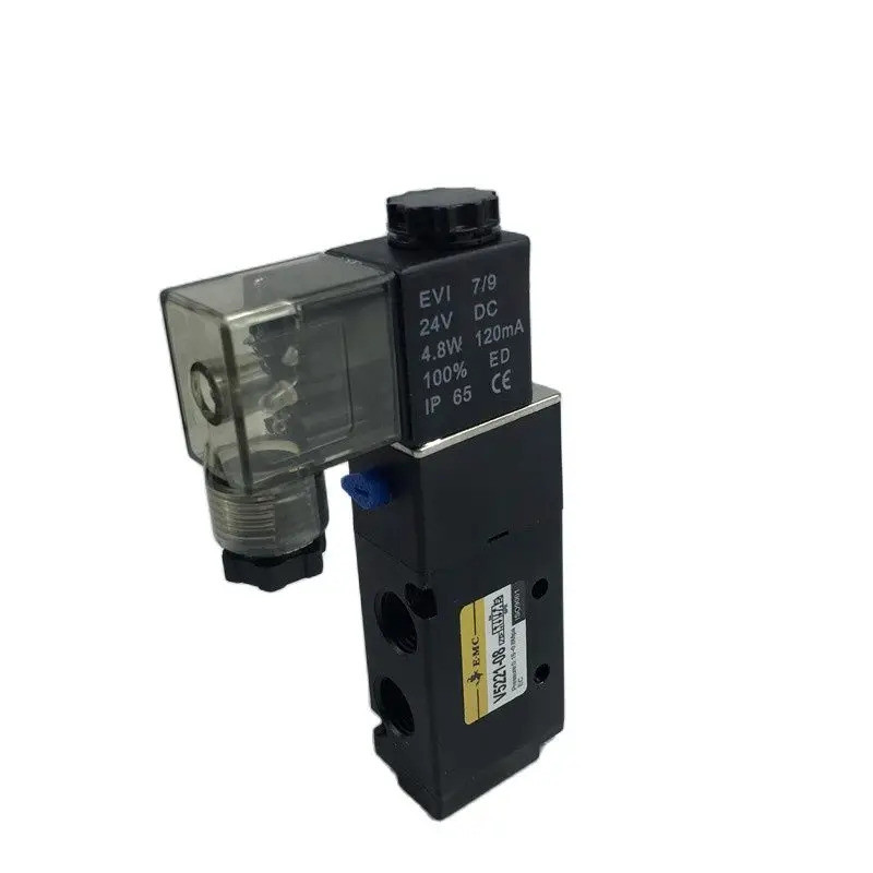 2PCS Solenoid วาล์ว V5221-08 EMC V5221-06 AC220V DC24V 2 ตําแหน่ง 5 Way วาล์วย้อนกลับอุปกรณ์เสริม H