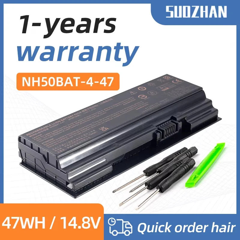 SUOZHAN NH50BAT-4 แบตเตอรี่สําหรับ Clevo NH70RAQ NH55EDQ NH50RA NH55RCQ NH58RDQ NH70RHQ NH58RCQ สําห