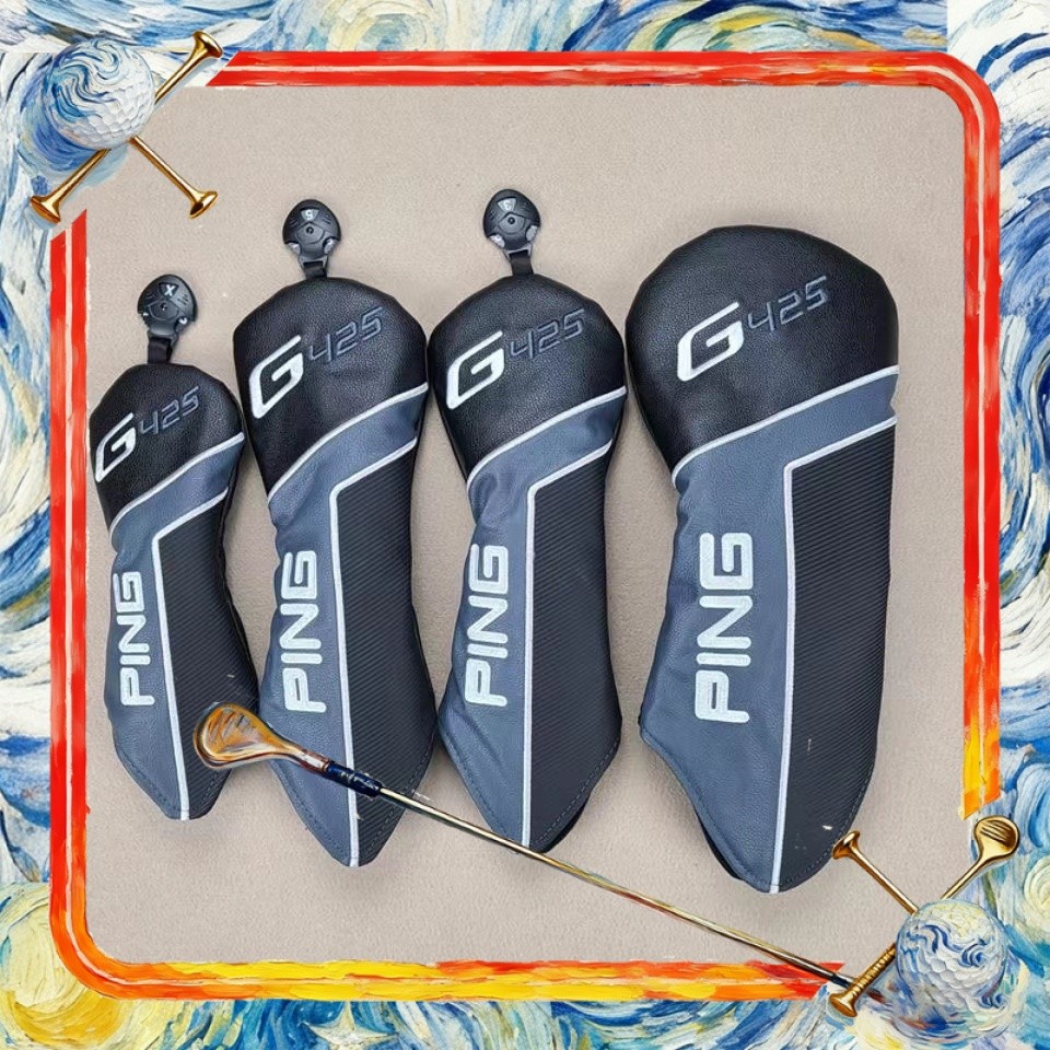 4Pcs Set PING G425 Golf Club Headcover - Premium Wood Driver & Iron Head Cover, Club Hood