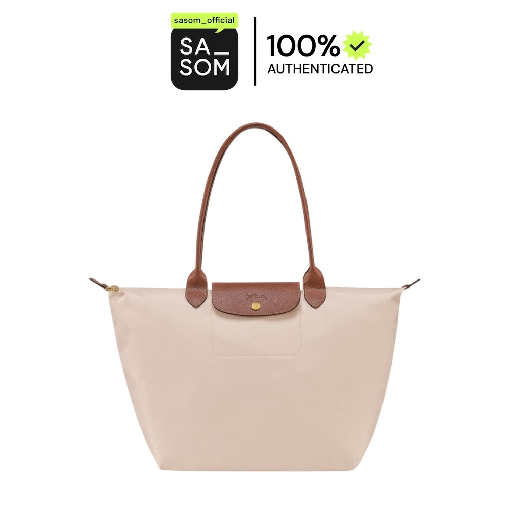 Longchamp Le Pliage Original L Tote Bag In Recycled Canvas With Gold Metal Hardware Paper | ของแท้ ต