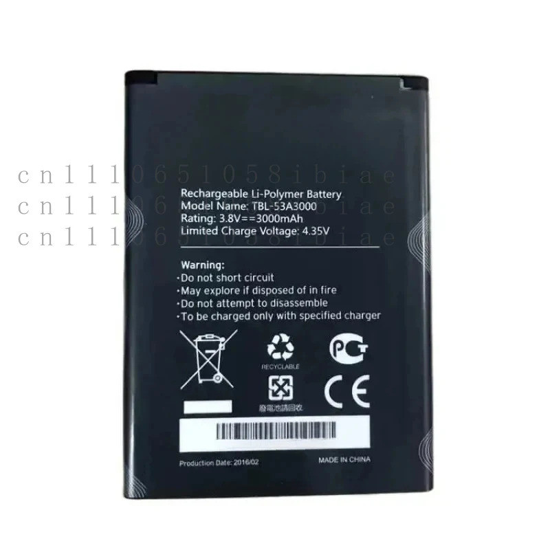 1pce ใหม่ TBL-53A3000 3000mAh แบตเตอรี่สําหรับ Neffos M7650 M7450 TBL-53B3000