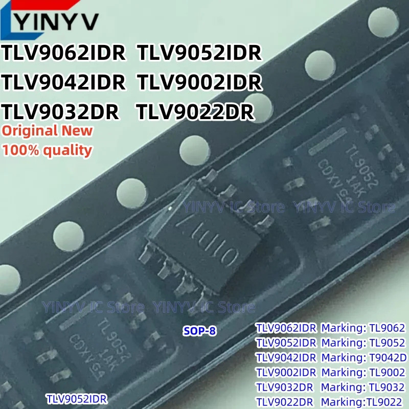 5PCS TLV9062IDR TL9062 TLV9062/9052IDR TL9052 TLV9052/9042IDR T9042D TLV9002IDR TL9002IDR TL9022DR ช