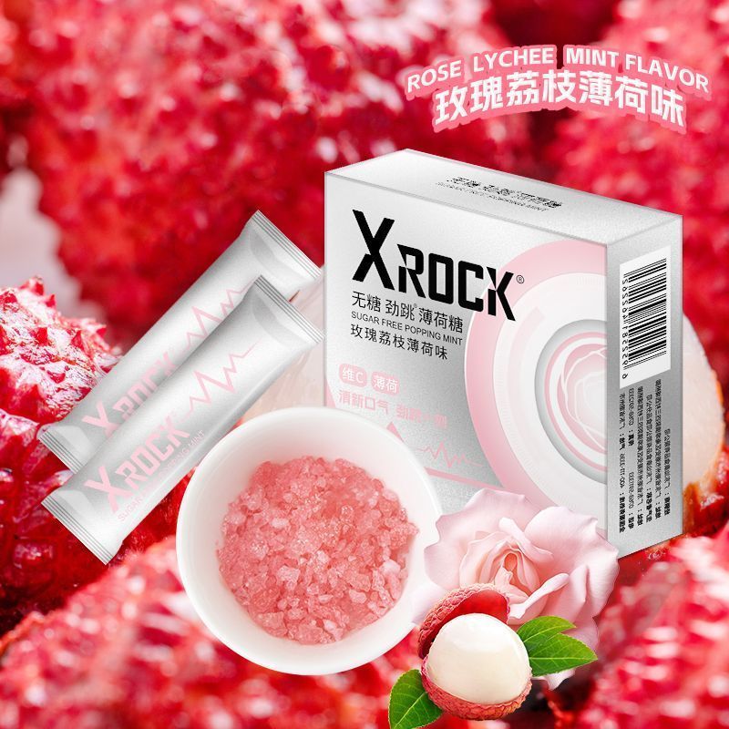 Xrock Sugar-Free Mint Popping Candy คู่สไตล์ Exclusive Influencer Strong Boyfriend Fresh Breath Dati