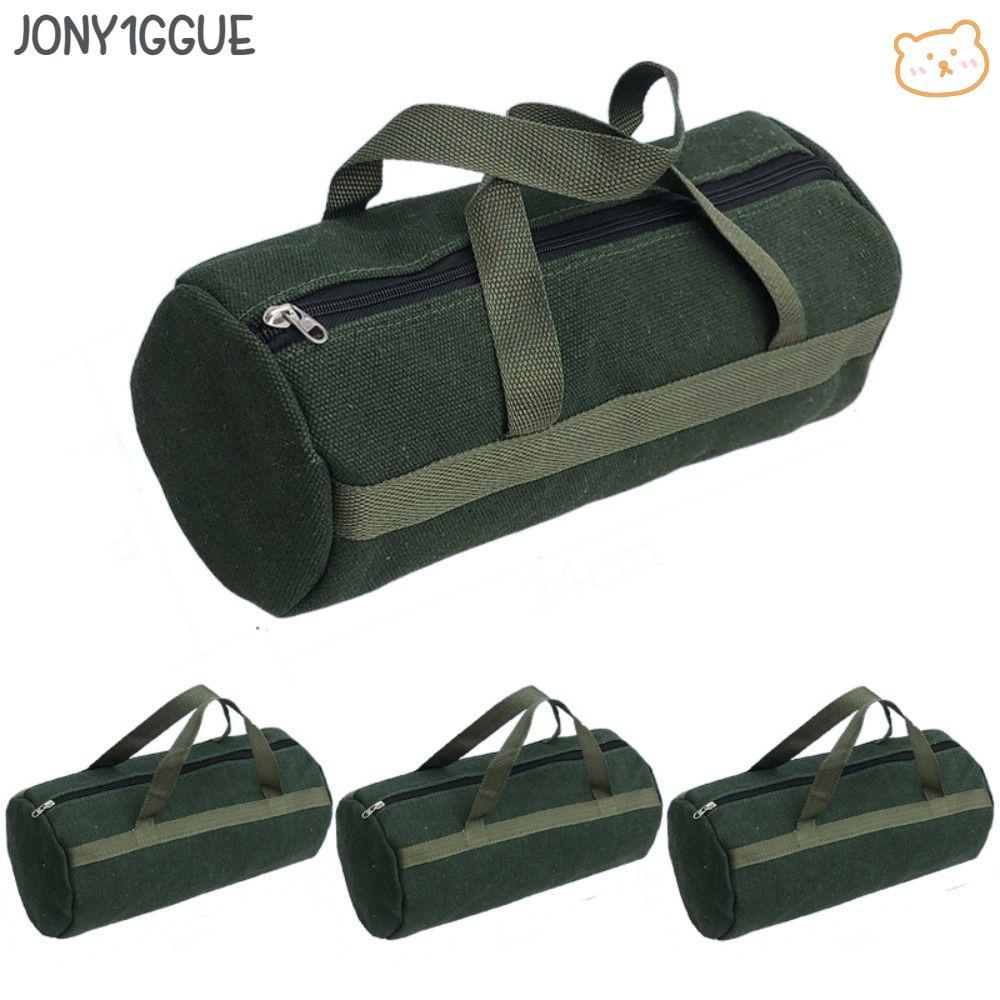 JONY1GGUE กระเป๋าเก็บเครื่องมือ, ที่เก็บเครื่องมือฮาร์ดแวร์แบบพกพาความจุขนาดใหญ่, กระเป๋าถือมัลติฟังก์ชั่นมือเครื่องมือผ้าใบหนาชุดซ่อมรถยนต์