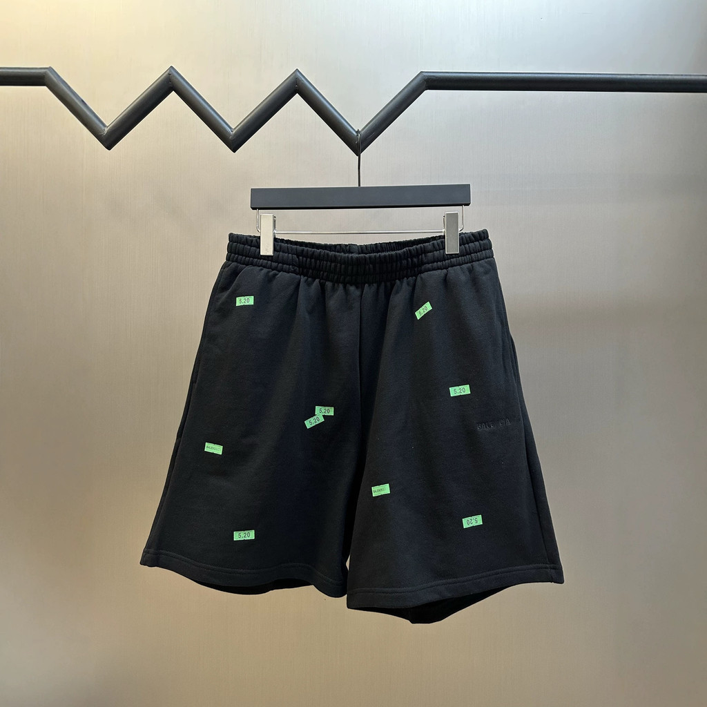 B5K1 BLCG 520Labeled printed shorts, new summer style with letter embroidery, versatile casual beach