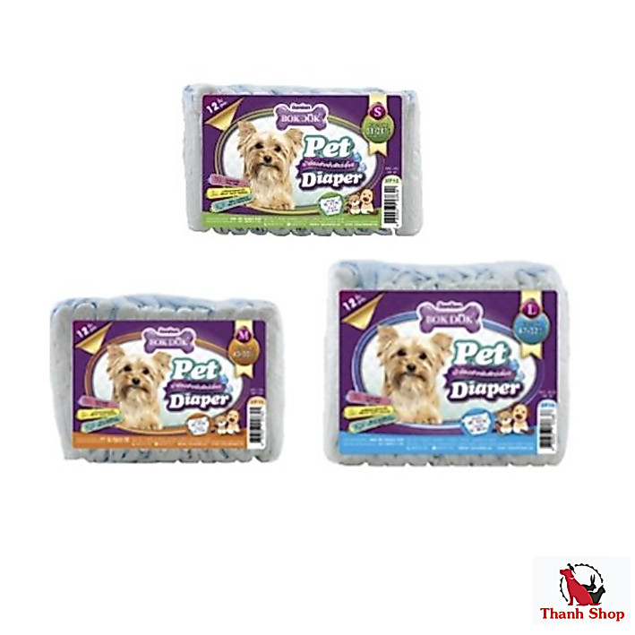 Pet Diapers/BOKDOK ผ้าอ้อม สำหรับสัตว์เลี้ยง Pet Diaper 1 แพ็ค