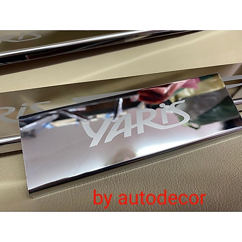 ชายบันไดสแตนเลสกันรอยประตู สำหรับรถTOYOTA YARIS ยาริสปี 2006 2007 2008 2009 2010 2011 2012